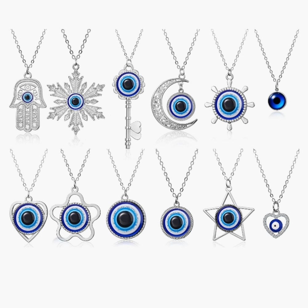 12 Evileye & Rhinestone Necklaces NWT
